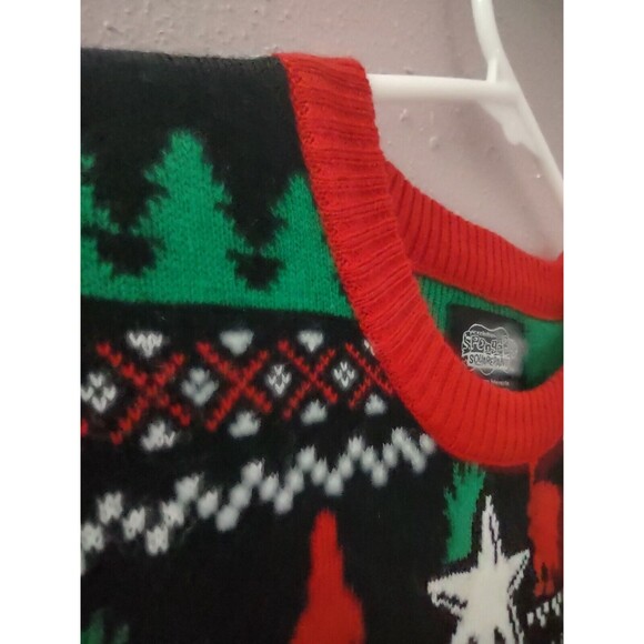 SpongeBob SquarePants Men's Small Patrick Star Knit Ugly Christmas Sweater Tree - Picture 3 of 8